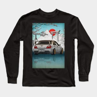 Subaru Impreza WRX STi Bug Eye (2002) Japanese Art Style Long Sleeve T-Shirt